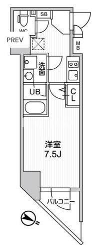 北品川駅 徒歩10分 6階の物件間取画像