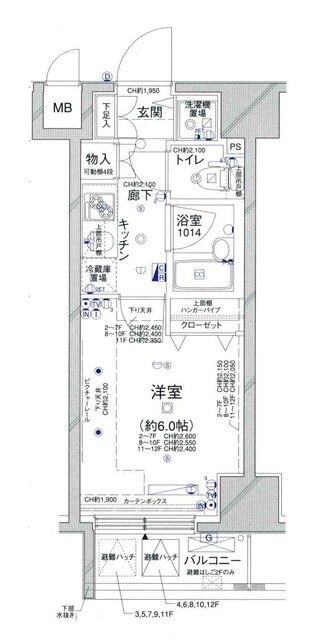 コンシェリア新橋の物件間取画像