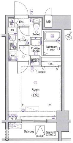 エルフラット田町の物件間取画像