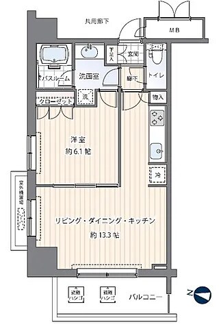 木場駅 徒歩9分 6階の物件間取画像