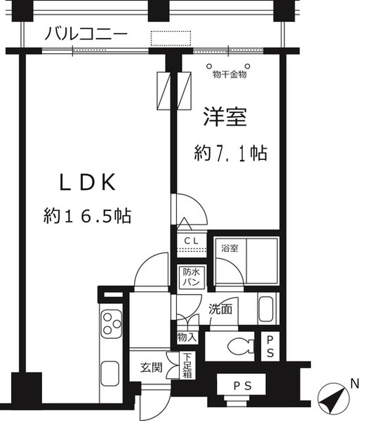 ルシマン月島の物件間取画像