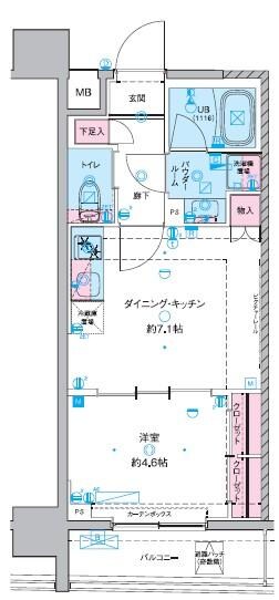 GENOVIA 東神田 green veilの物件間取画像