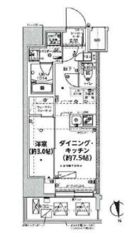 新板橋駅 徒歩2分 4階の物件間取画像