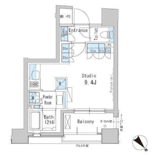 パークアクシス茅場町の物件間取画像