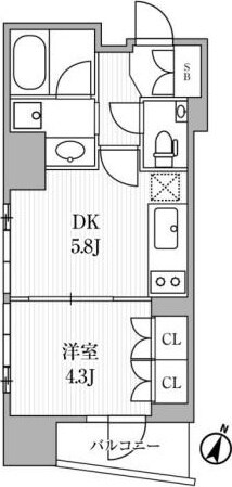 ディームス大手町ノースの物件間取画像