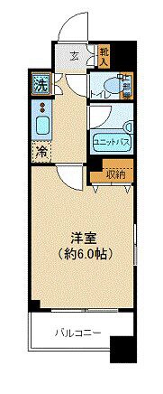 セルカディア港区芝浦の物件間取画像