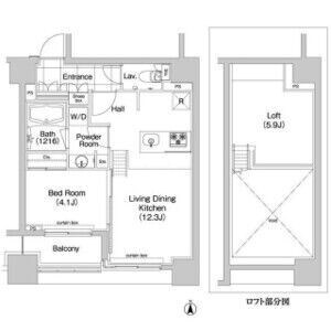 コンフォリア新川の物件間取画像