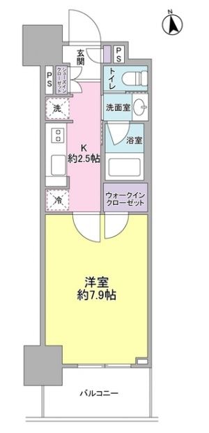 中延駅 徒歩5分 11階の物件間取画像