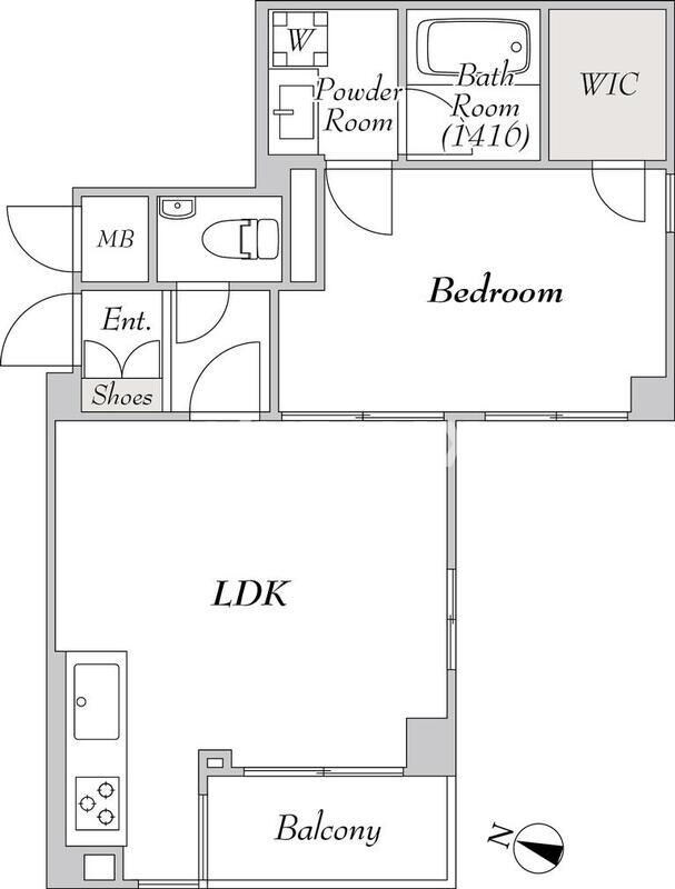 ミリアレジデンス高輪の物件間取画像