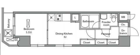 レジディア入谷の物件間取画像