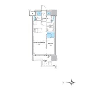 門前仲町駅 徒歩10分 9階の物件間取画像