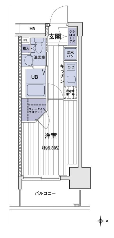 大島駅 徒歩2分 5階の物件間取画像