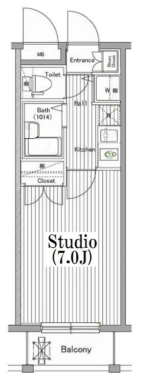 亀戸駅 徒歩4分 5階の物件間取画像