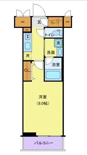 辰巳駅 徒歩9分 5階の物件間取画像