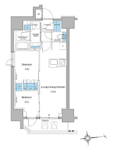 ルフォンプログレ上野マークスの物件間取画像