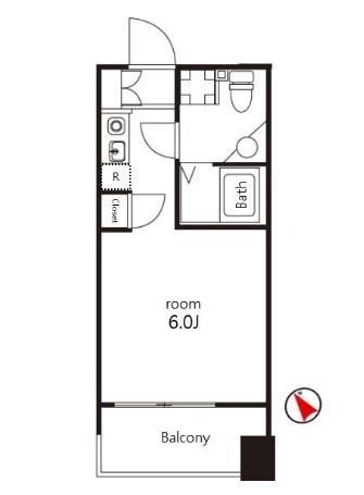 クレジデンス神谷町の物件間取画像