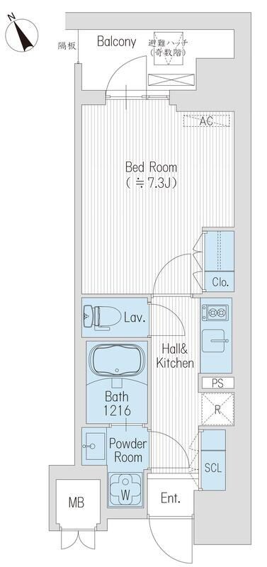 新宿御苑前駅 徒歩5分 3階の物件間取画像