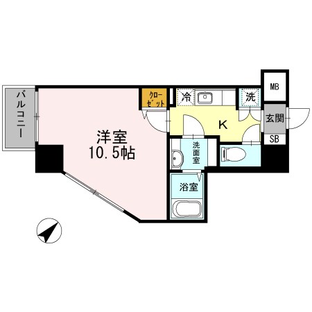 早稲田駅 徒歩5分 7階の物件間取画像