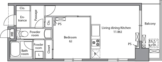 レジディア入谷の物件間取画像