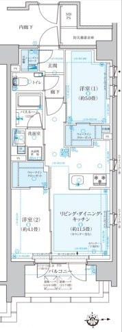 CLIOラベルヴィ中央湊の物件間取画像