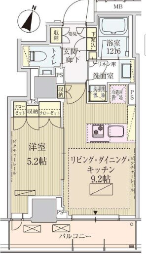 パークアクシス赤坂見附の物件間取画像