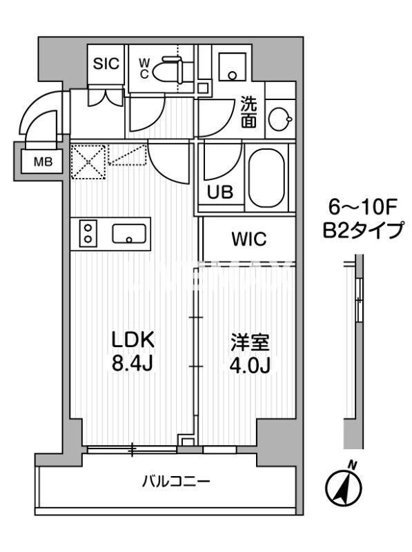 門前仲町駅 徒歩4分 7階の物件間取画像