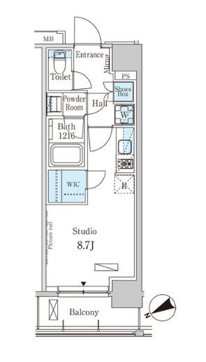 パークアクシス日本橋茅場町の物件間取画像