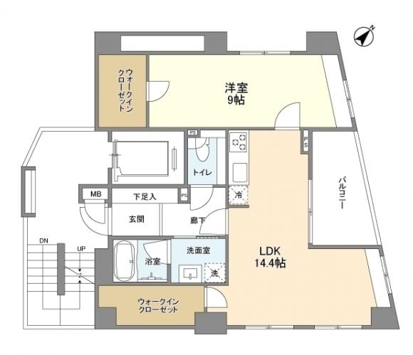 新馬場駅 徒歩8分 13階の物件間取画像