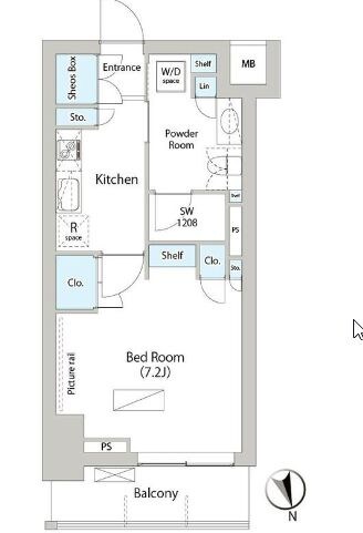 バウスフラッツ日本橋馬喰町の物件間取画像
