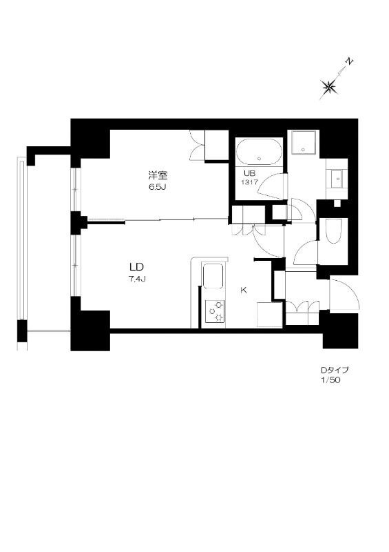 プライマル勝どきの物件間取画像