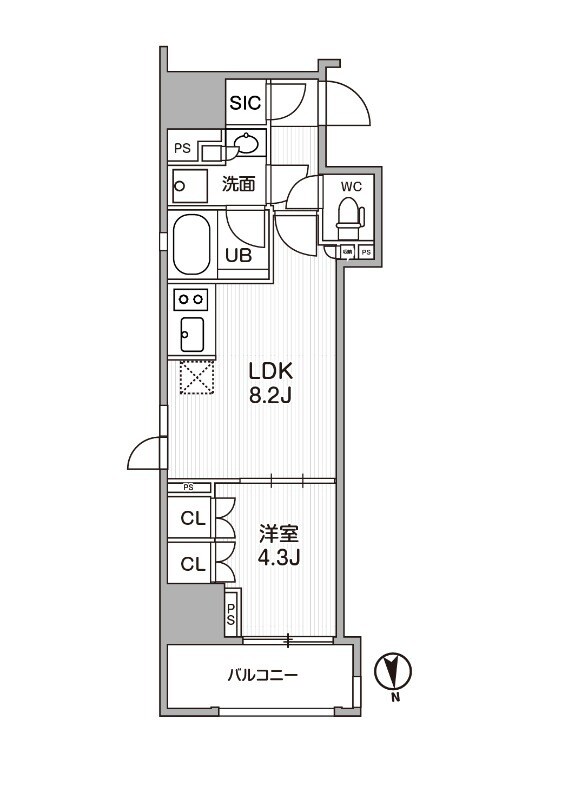シーズンフラッツ新御徒町の物件間取画像