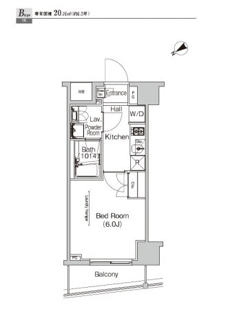 門前仲町駅 徒歩6分 6階の物件間取画像