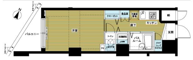 岩本町駅 徒歩4分 10階の物件間取画像