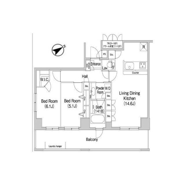コンフォリア田町の物件間取画像