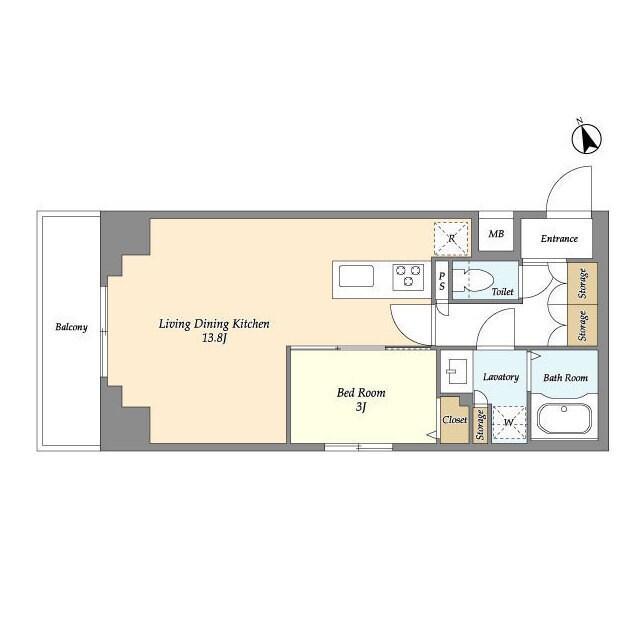 オーキッドレジデンス上野稲荷町の物件間取画像