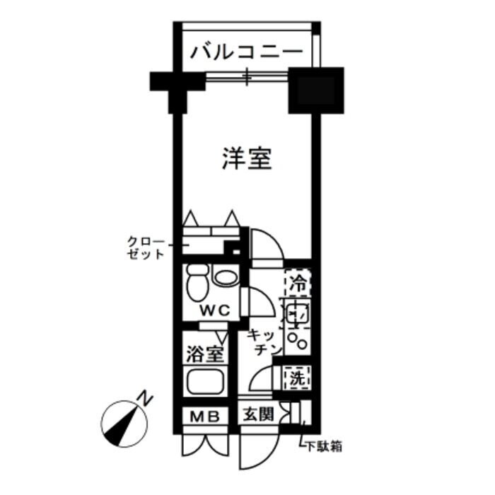 レジディア日本橋人形町Ⅱの物件間取画像