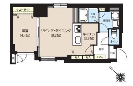 グランカーサ日本橋浜町の物件間取画像