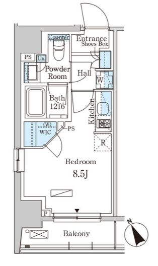 パークアクシス日本橋茅場町ステーションゲートの物件間取画像