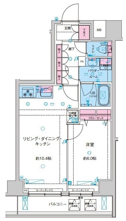 ジェノヴィア鐘ヶ淵の物件間取画像