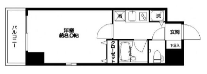鮫洲駅 徒歩3分 5階の物件間取画像
