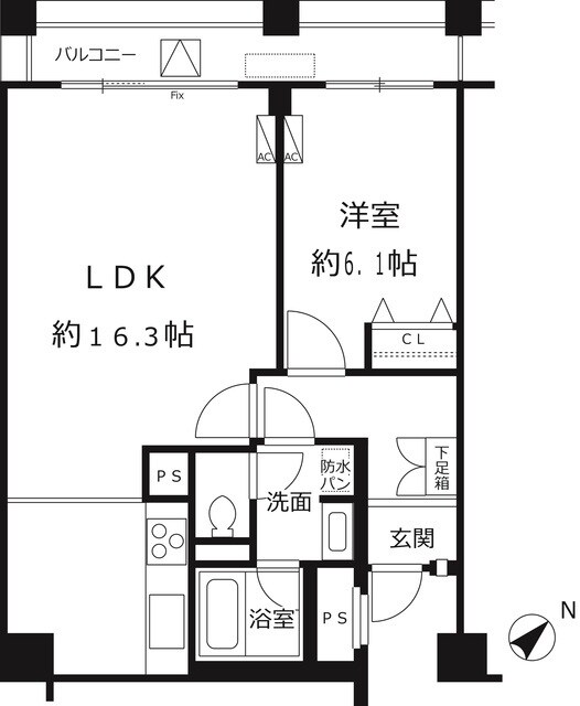 ルシマン月島の物件間取画像