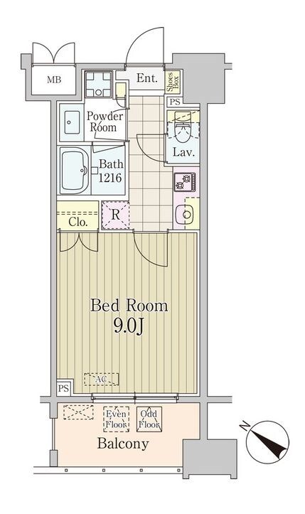 グランパレス東京八重洲アベニューの物件間取画像