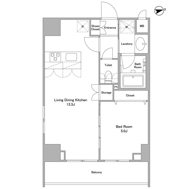 アスール北上野の物件間取画像