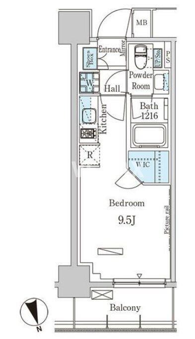 パークアクシス築地の物件間取画像