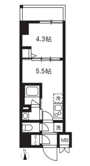 （仮称）台東区竜泉1丁目マンションの物件間取画像