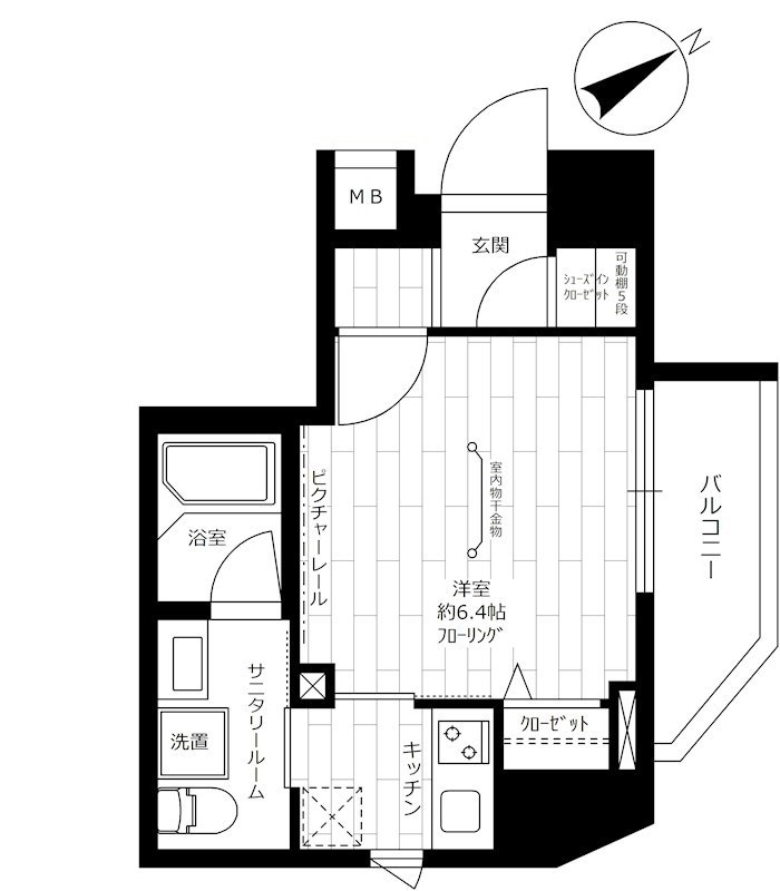 門前仲町駅 徒歩8分 4階の物件間取画像