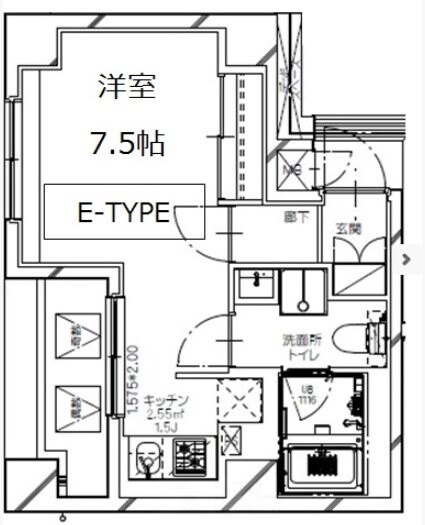 月島駅 徒歩3分 4階の物件間取画像