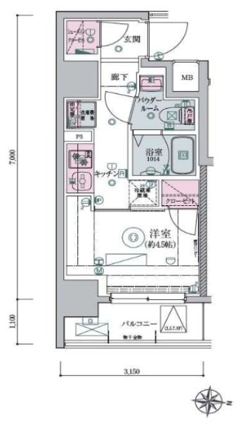 リヴシティ堀切菖蒲園の物件間取画像