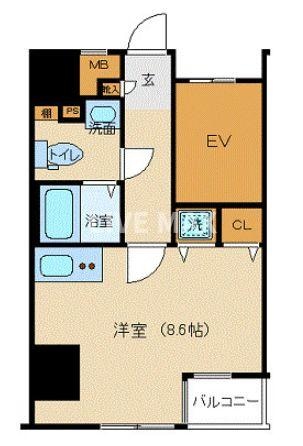 シンシア六本木の物件間取画像