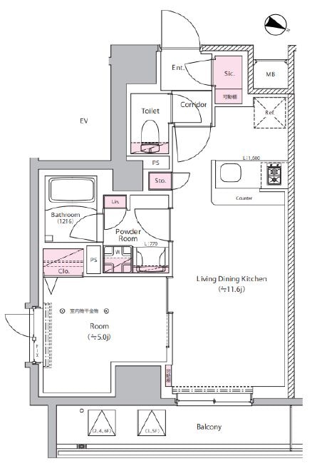 曳舟駅 徒歩6分 3階の物件間取画像